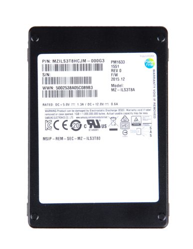SAMSUNG MZ-ILS3T80 PM1633 3.84TB SAS3 2.5" ENT 12Gb/s SAS SSD